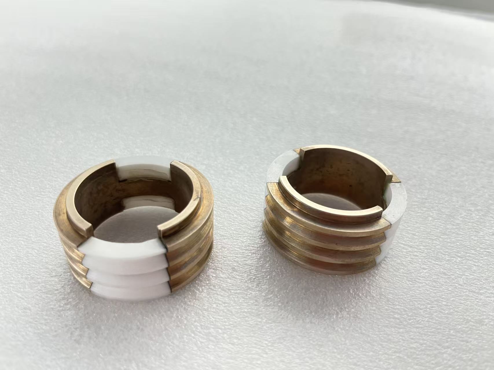 黄铜半导体设备精密开口多槽环形夹持件定制加工