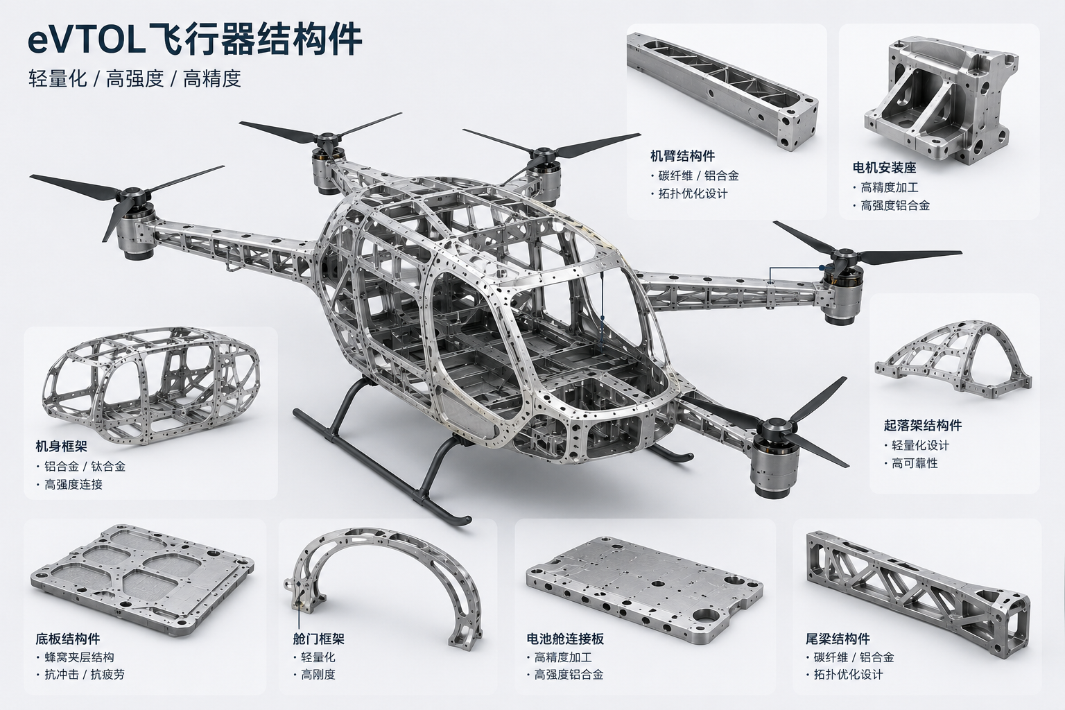 eVTOL飞行器结构件的DFM设计建议：降低加工难度的5个原则